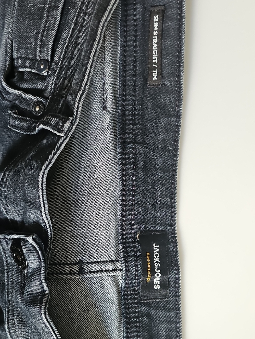Jack & Jones Men's Slim Straight Dark Gray Jeans